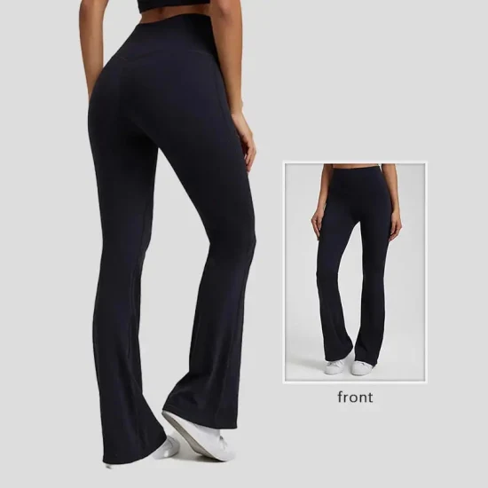 Pantaloni attivi da donna all'ingrosso ODM / OEM Bootcut Yoga Flare Leggings allenamento a vita alta palestra abbigliamento sportivo