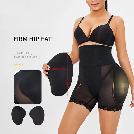 Vendita all'ingrosso Mutandine contenitive per sollevatore di culo a vita alta da donna Shapewear imbottito per rinforzare l'anca Shaper per il corpo Plus Size