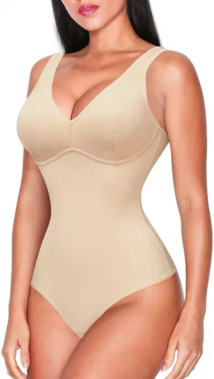 Top da donna per allenamento in vita Shapewear Slim Body Shaper Sexy scollo a V profondo perizoma body con controllo della pancia